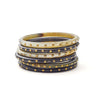 Horn Bangle Set with Brass Rivets